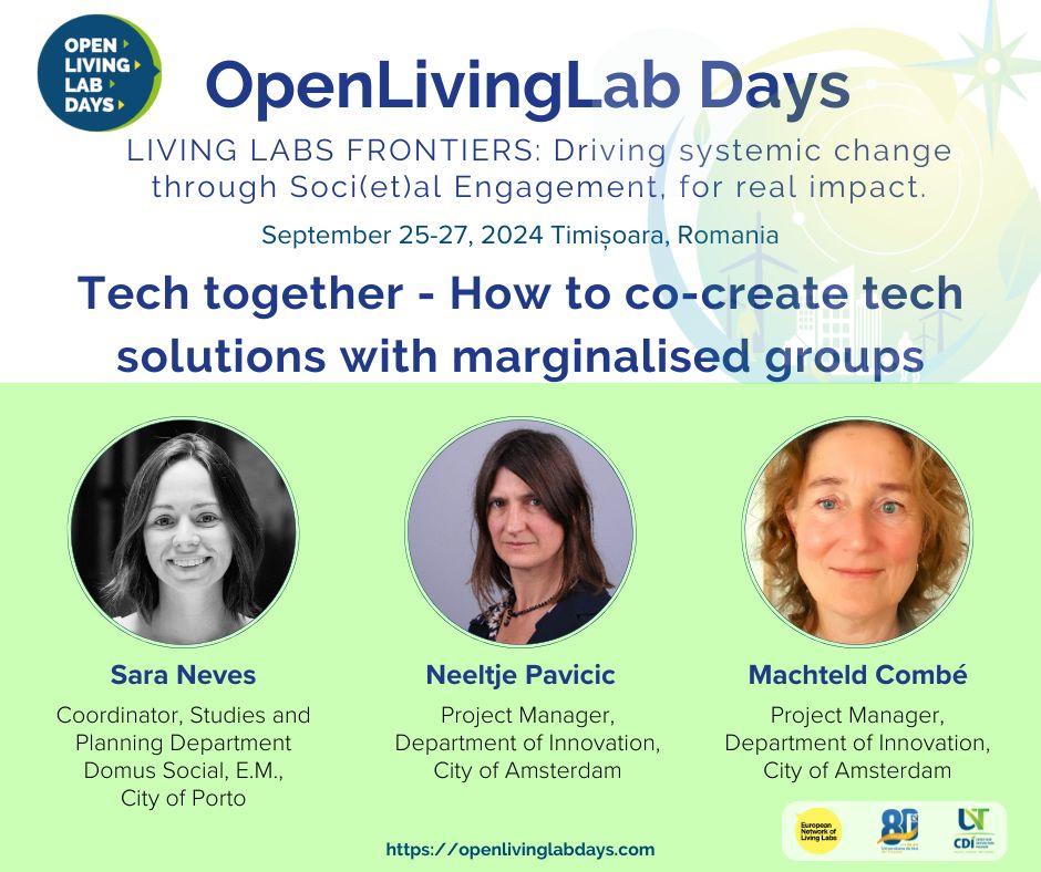 OpenLivingLab Days - Living Labs Frontiers: Driving systemic change through Societal Engagement for real impact - Tech together - How to co-create tech solutions with marginalised groups